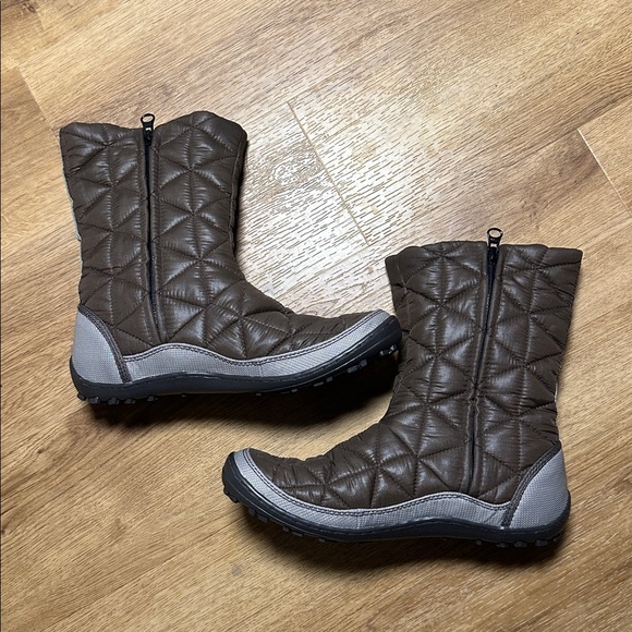 Columbia Quilted Brown Waterproof Omni Heat Warm Winter Boots - Picture 2 of 7